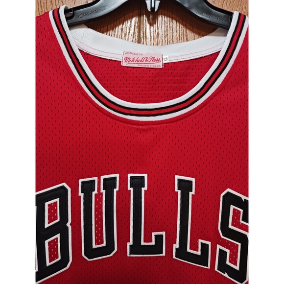 Michael Jordan (Mitchell/Ness)-(Bulls)-(Jersey)-(Red)-(Good Condition)-(XL)-$110 - Picture 7 of 9